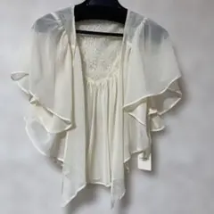 ボレロ　フォーマル　レース デザイン ベージュ アイボリー　結婚式