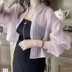 grl ワッシャーシアードロストスリーブシャツ[dk1157] ピンク