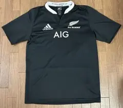 ALL BLACKS　オールブラックス　ラグビーシャツ　Lサイズ　adidas