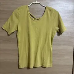 ※ほつれ有り)前後2way半袖 Tシャツ マスタードのサムネイル