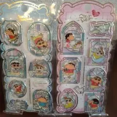 クレヨンしんちゃん　ステンドグラス風シール2枚セット【海外版正規品】