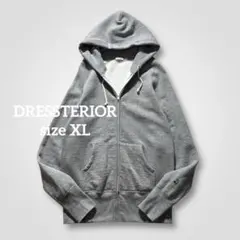 1702◆DRESSTERIORドレステリア D刺繍ジップアップパーカー グレー