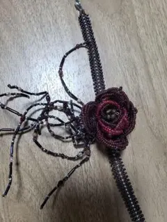 ビーズ花チョーカー