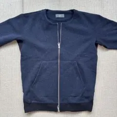417 EDIFICE ネイビー ジップアップ カーディガン