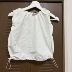 未使用！ZARA ザラ　ホワイト ノースリーブ シャツ　トップス