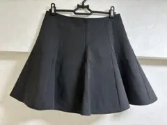 【中古品】　GRL　インパン裏地付きフレアミニスカート　ブラック　at1747