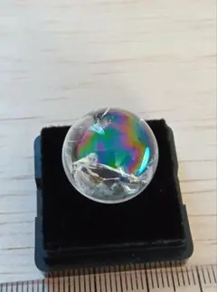 アイリスクォーツ　スフィア　美品　ギラ虹　ぴかぴか　虹たっぷり