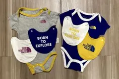 【美品】THE NORTH FACE 2セット ロンパース+スタイ70サイズ