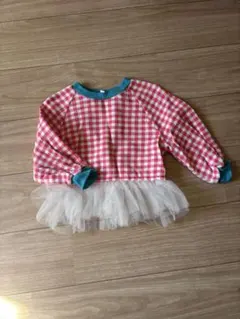 チェック柄トレーナー 110