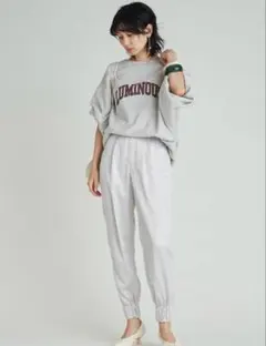 スウェットワイドパンツ ジョガーパンツ
