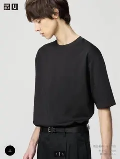UNIQLO ユニクロ エアリズムコットンオーバーサイズTシャツ ブラック 黒