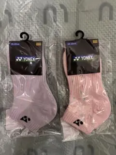 ヨネックス　刺繡ロゴ入り スポーツソックス 2足セット　19-22