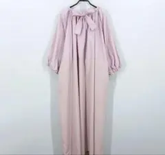 cos コス　バックリボン パフスリーブ ワンピース ピンクのサムネイル