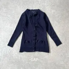GAP/ニットカーディガン/M/ネイビー/Ｖネック/メリノウール/綺麗めのサムネイル