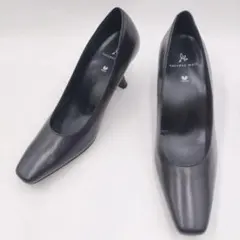 未使用品✨️ワコールサクセスウォーク 黒レザー 24.5D 日本製パンプスのサムネイル