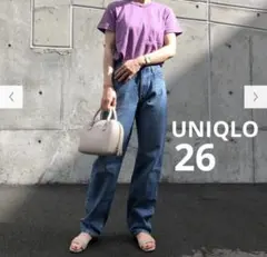 【ユニクロ名品】ハイライズストレートジーンズ　445217 裾上げ済み69cm