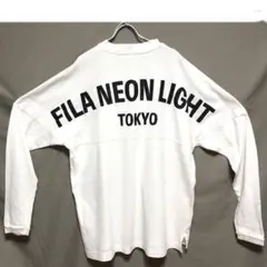 FILA ／Mサイズ　Tシャツ長袖　白　オーバーサイズ　コットン　ロゴ　ロンT