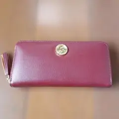 Honey Comb コインスルーウォレット 長財布 ボルドー
