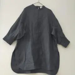 ꕤ新品タグ付ꕤ かぐれ リネン ダブルポケットワイドシャツ/navy
