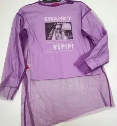 repipi armario*レース付きプリントロンTシャツ　サイズS