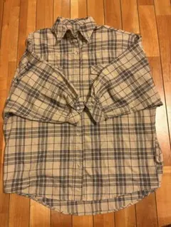 INGNIチェック柄シャツ ベージュ系