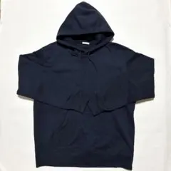 GU スウェットプルパーカ ネイビー フード付き　パーカー　Lサイズ　裏起毛
