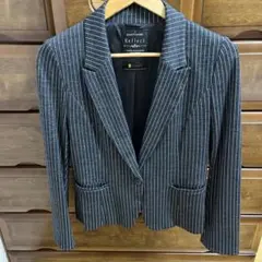 Reflect テーラードジャケット グレー・ストライプ