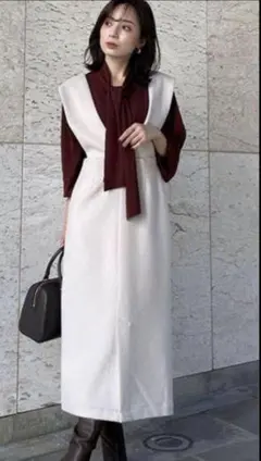 ジャンパースカート ロングワンピース