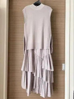 【SNIDEL】ニットベスト×ボリュームスカートSETワンピース