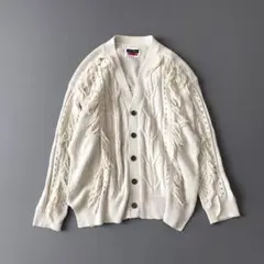 MAISON SPECIAL フリンジケーブルプライムオーバーニットカーディガン