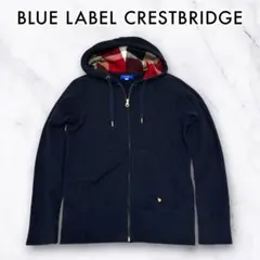 BLUE LABEL CRESTBRIDGE パーカー 38 ネイビー　チェック