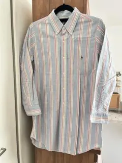 古着 ポロ ラルフローレン シャツ ストライプ ポニー刺繍