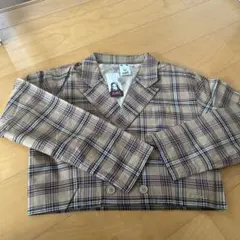 X-girl DOUBLE CROPPED JKT ベージュ サイズ2 タグ付きのサムネイル