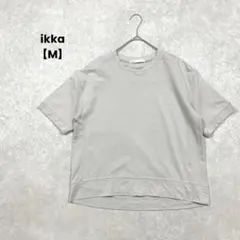 ikka/半袖Tシャツ/M/グレー/シンプル/綿混/クルーネック/無地のサムネイル