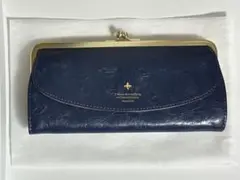 未使用保管品✨zucchero ズッケロ 本革 がま口長財布 ネイビー - メルカリ