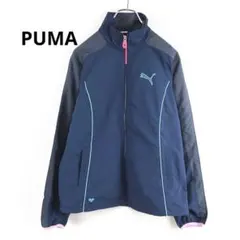 ◇プーマ【M】フルジップパーカー 羽織り ロゴ入りジャージ スポーツ•ジムウェア