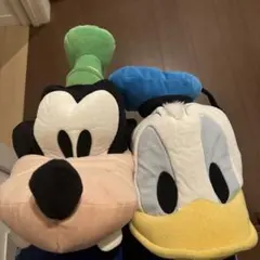 グーフィー・ドナルドダック ぬいぐるみキャップ 2個セット