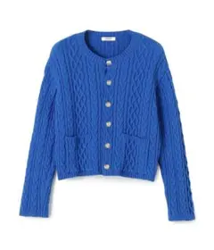 トゥモローランド マカフィー コットンケーブルカーディガン ブルー 22000円