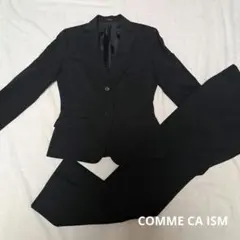COMME CA ISM　パンツスーツ　黒　ストライプ　上下セット