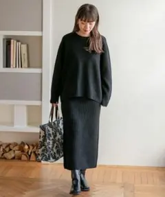 『WEB限定』トップス×スカートニットセットアップ