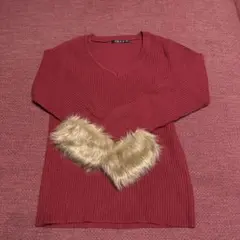INGNI 長袖 リブニット ボルドー