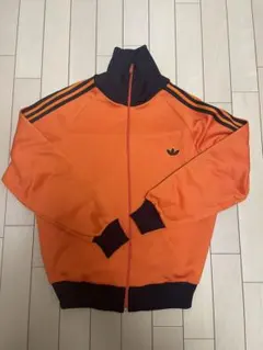 80s adidas ジャージ トラックジャケット オレンジ サイズ2