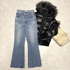 MOUSSY マウジー デニム MVS FLARE フレア ジーンズ W24