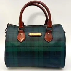 ✨美品✨ ラルフローレン ボストンバッグ ミニ チェック柄 旅行 レディース
