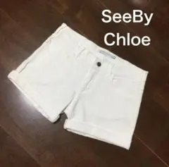 美品　SeeBy Chloe コットンギャバジン　ショートパンツ　デニムのサムネイル