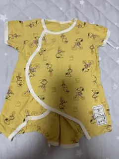 スヌーピー柄ロンパース イエロー