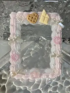 ハンドメイド ホイップデコ ピンク×白