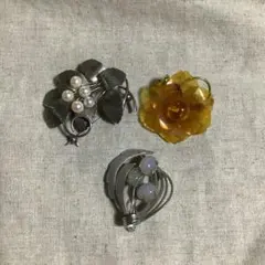 昭和レトロ　レトロポップ　ブローチ　3点セット　当時物