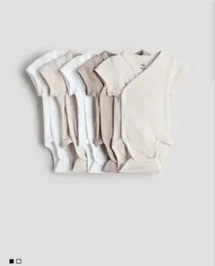 H＆M コットンボディスーツ5枚セット 6~9month