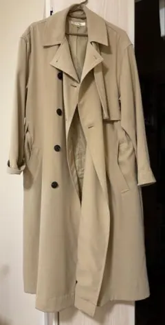 ベージュ トレンチコート ウエストベルト付き